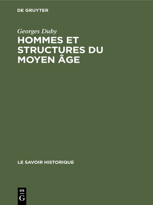 cover image of Hommes et structures du moyen âge